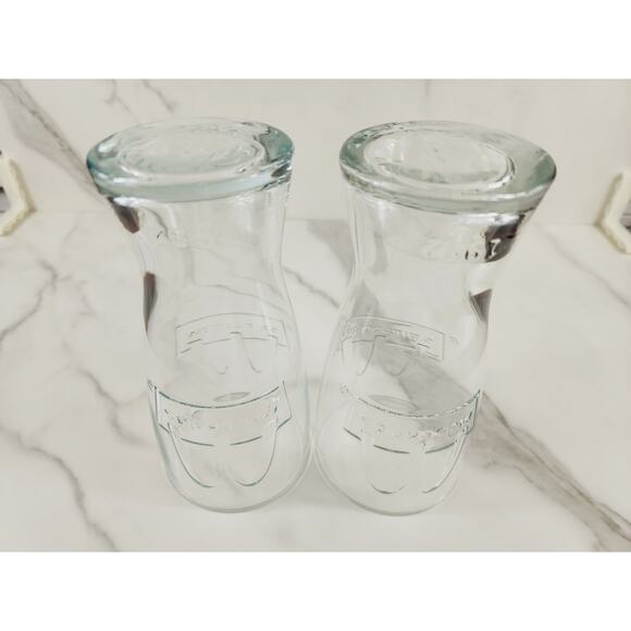 McDonald's Clear Tall Glass 16oz Drinking Glasses 6 1/2" Embossed Logo 1992 x2 - Picture 10 of 13